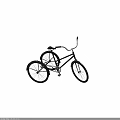 Black Three Wheeled Bicycle With Simple Design For Urban Leisure Riding