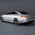 Silver Mercedes Benz Coupe Car With Sleek Exterior Design And Stylish Alloy Wheels