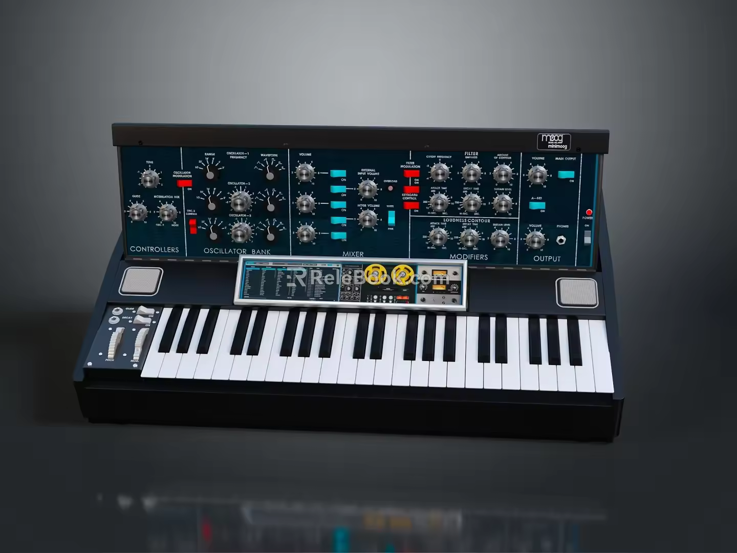 portable synthesizer mixer reverberator tuner mixer mixing equipment 3d model