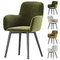 Modern Accent Chair With Light Gray Fabric Armrests Black Metal Legs And Various Color Options