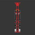 Red Metal Trailer Frame With Multi Wheel Design For Heavy Duty Transport