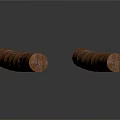 Two Brown Hand Rolled Cigars With Textured Surface On White Background