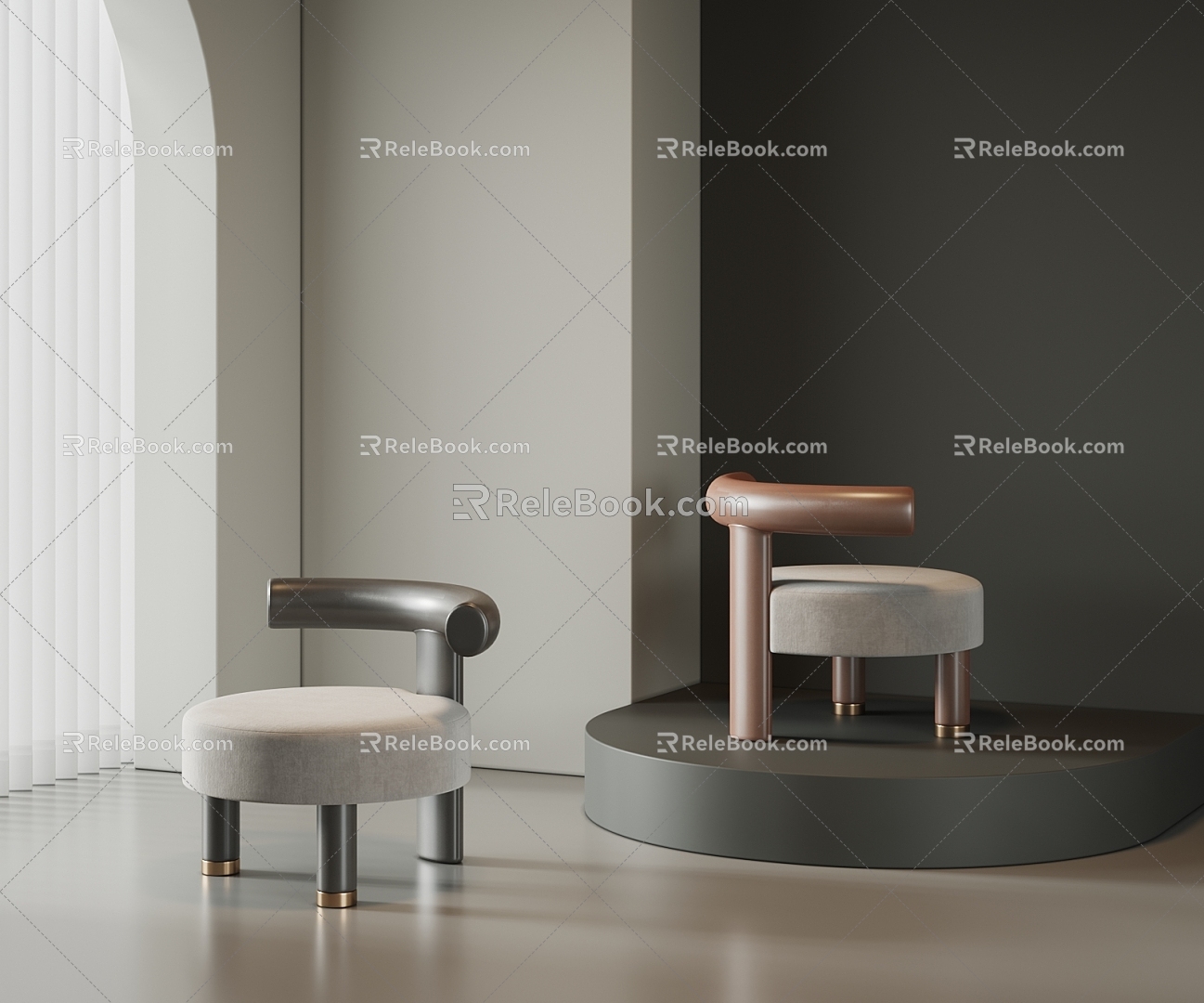 Single Chair Dining Chair 3d model