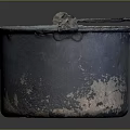 Old Rusted Metal Bucket With Handle As Worn Daily Household Item