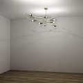 Modern Pendant Lights Hanging In Minimalist Interior With White Walls And Shadow Effects