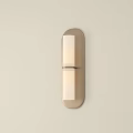 Modern Champagne Gold Wall Sconce with Rectangular Glass Shade and Sleek Design 3d model
