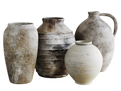 Quiet Ceramic Pot Vase Utensils 3d model