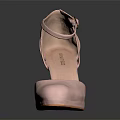 Pink Patent Leather Women's High Heels With Ankle Strap And Round Toe Design