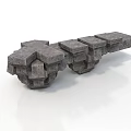 Rustic Gray Stacked Stone Structure Showcasing Solid Support And Rough Natural Texture