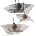 Elegant Modern Hanging Pendant Lights With Mesh Shades And Spherical Bodies