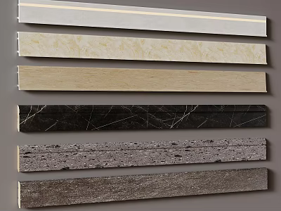Marble Wood Stone Decorative Trim Molding With Various Colors For Interior Design 3d model