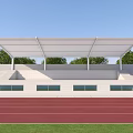 Modern White Tensile Sun Shade Canopy Designed For Outdoor Sports Stadium Grandstand Seating Area