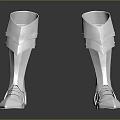 Silver Metallic Shoes With Modern Futuristic Design And Geometric Shiny Reflective Surface