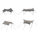 Outdoor Camping Tent Designs With Different Canopy Styles And Pole Structures 3d model