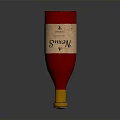 Premium Syrah Red Wine Bottle With Classic Label And Glossy Red Finish