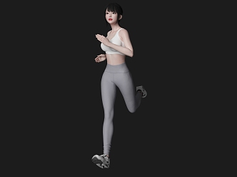 Running character running not woman fitness woman 3d model