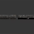 Weathered Concrete Road Barriers With Textured Surface And Metal Rings