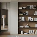 bookcase bookshelf books book decorations 3d model