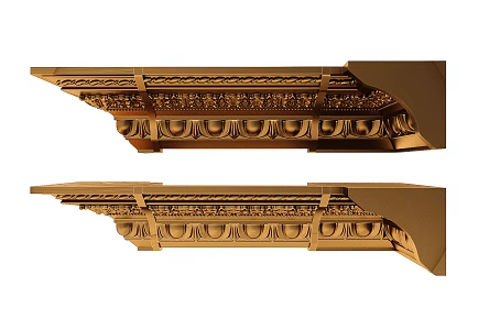 Light Luxury Corner Line Carved 3d model