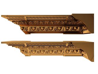 Light Luxury Corner Line Carved 3d model