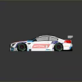 BMW Racing Car With Colorful Livery Sponsor Logos And Aerodynamic Design