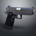 Modern Tactical Pistol Featuring Metal Construction Black Grip And Detailed Design
