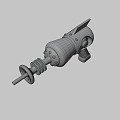 Retro future laser gun 3d model