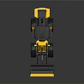 Yellow Heavy Duty Construction Loader With Large Front Bucket And Black Cab 3d model