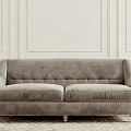 European-style double sofa 3d model