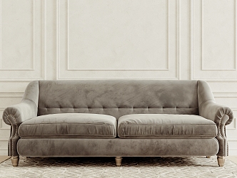 European-style double sofa 3d model