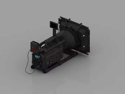 Professional Digital Camera Equipment With High Definition Lens And Control Panel 3d model