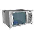 Stylish Modern Kitchen Appliance Microwave Oven With Open Door And Control Knobs
