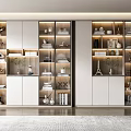 Modern bookcase combination 3d model