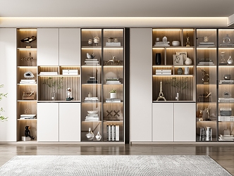 Modern bookcase combination 3d model