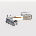 Two Vintage Metal Toolboxes With Handles And Classic Storage Design 3d model