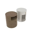 Modern Brown and White Chest of Drawers with Sleek Design and Storage Drawers
