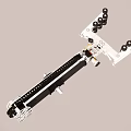 Mechanical Arm With White Structure Black Rollers Multiple Wheels And Metal Motor Components 3d model