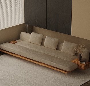 Three-seat sofa 3d model