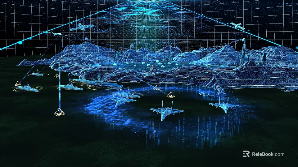 Modern Open Kitchen Interior Design With Island Counter And Appliances 3d model