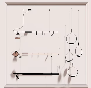 Modern chandelier 3d model