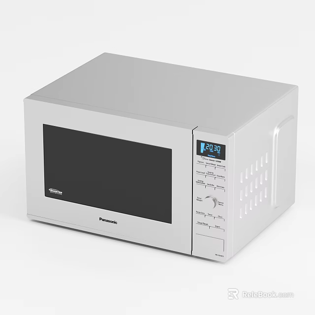 Panasonic Modern Kitchen Microwave Oven With Digital Display And Control Panel 3d model 