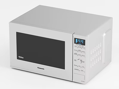 Panasonic Modern Kitchen Microwave Oven With Digital Display And Control Panel 3d model