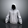 Stylish Gray Hooded Sweatshirt With Loose Fit And Practical Pockets For Daily Use