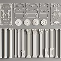Various Types Of Roman Columns With Decorative Capitals And Architectural Elements