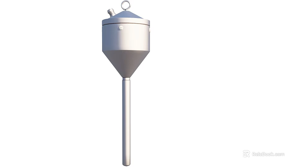 Industrial Conical Hopper Equipment With Stainless Steel Body And Hanging Ring 3d model 