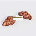 Freshly Baked Croissants With Golden Brown Texture And Flaky Layers