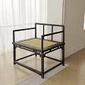 Classic Armchair With Black Frame And Yellow Cushion In Light Wooden Floor Room