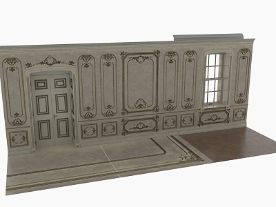 Rococo Hardware Door and Window Wall Floor Ceiling model