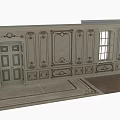 Rococo Hardware Door and Window Wall Floor Ceiling 3d model