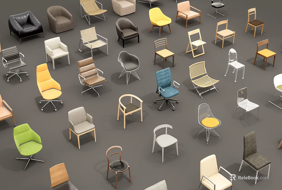Various Comfortable Modern Leisure Chair Designs For Home Living Room Use 3d model 